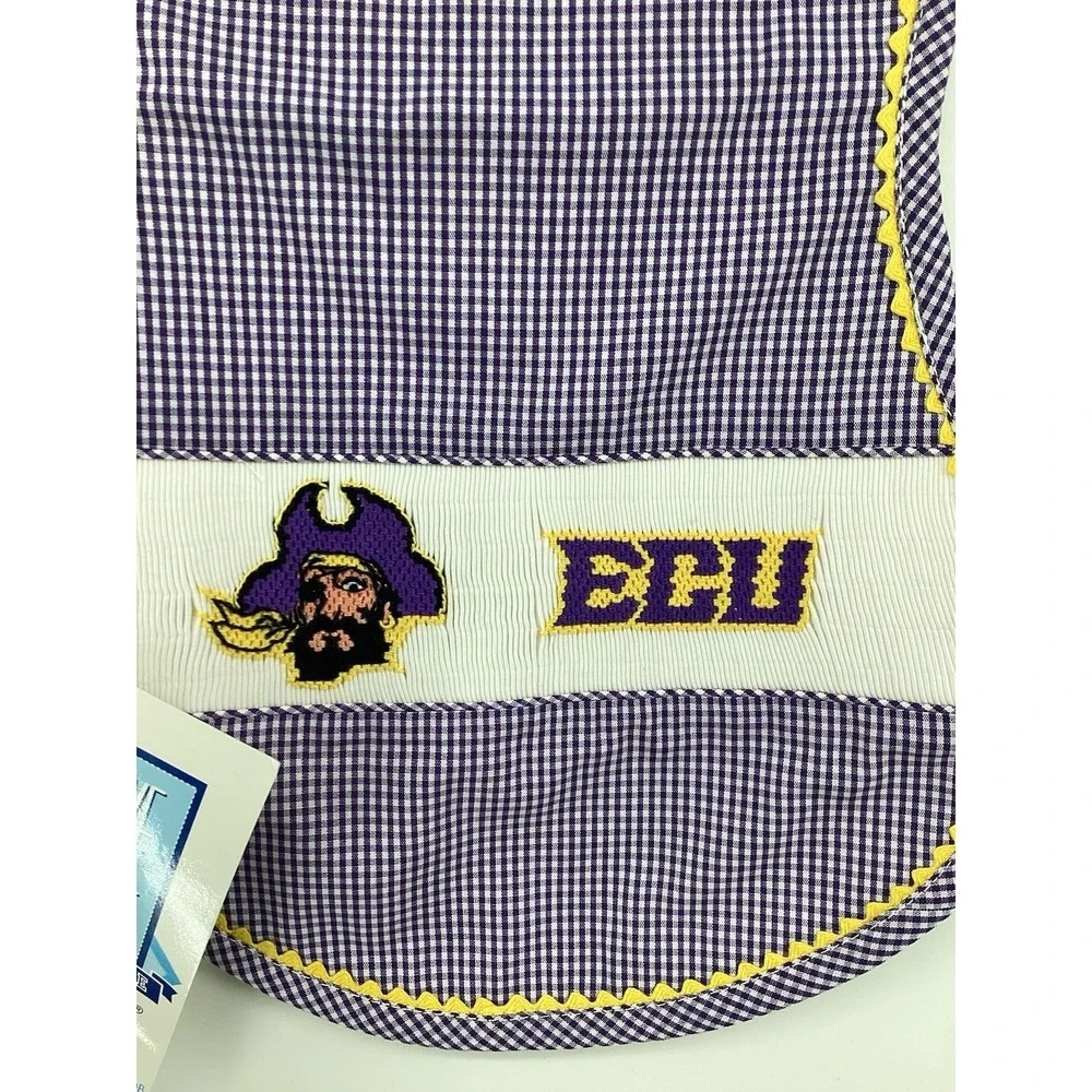 Vive La Fete Baby‎ Smocked ECU East Carolina Pirates Burp Cloth - NEW